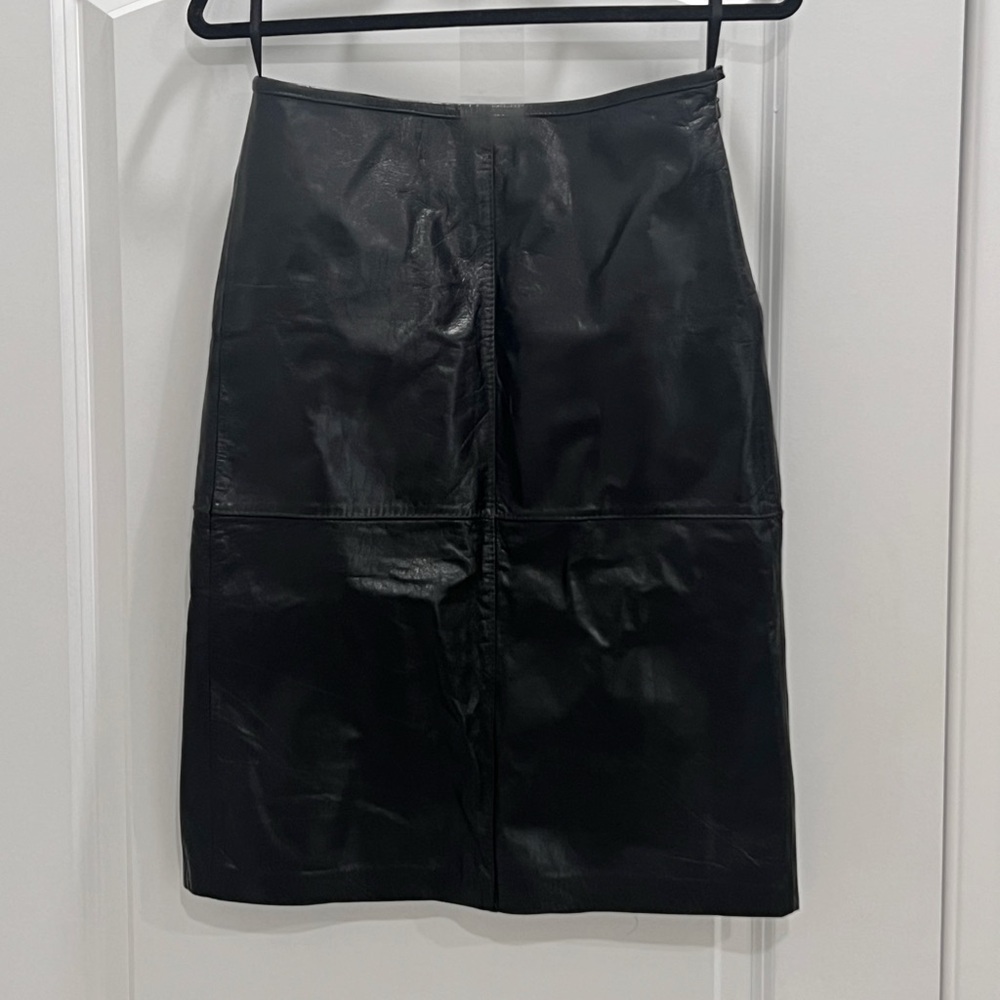 Black Leather AX Skirt